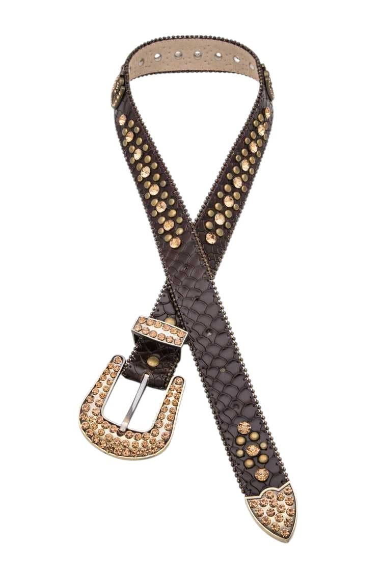 Rope & Spurs - Wholesale Belt - Kids - Kid's Crystal Western Fashion Belt1