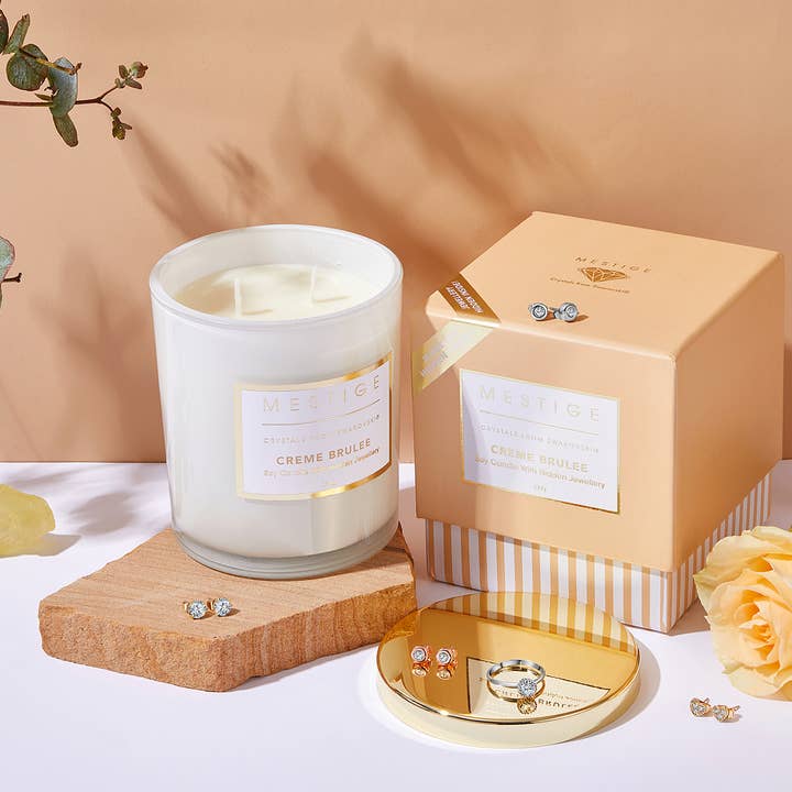 Vela perfumada Creme Brulee - Caramelo e Baunilha por atacado de Mestige
