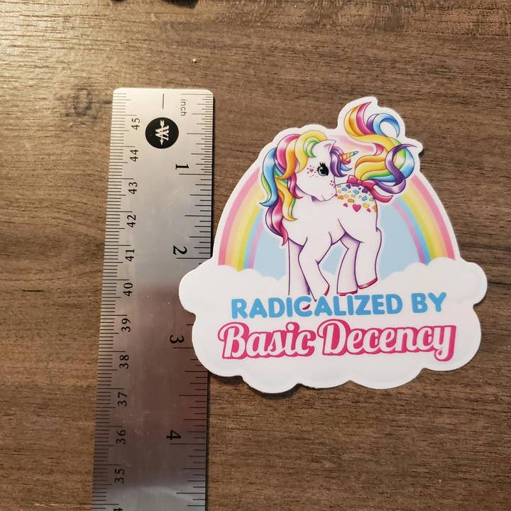 Evalesco Design - Wholesale Sticker - Radicalized by Basic Decency Rainbow My Little Pony Sticker1