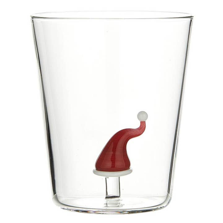Slant Collections by Creative Brands - Wholesale Cocktail/Liquor Glass - Figurine Rock Glass - Santa Hat