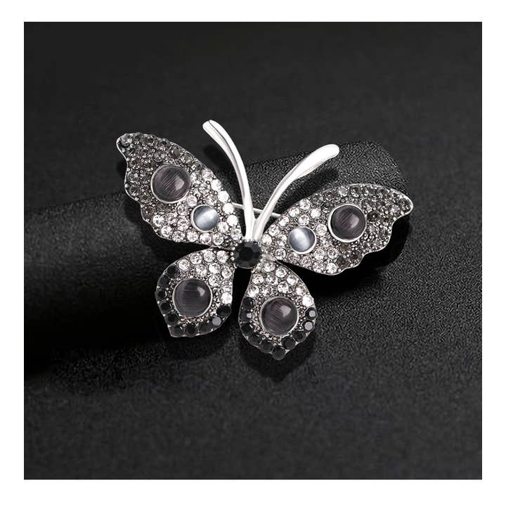 Tourtiwi - Wholesale Brooch - Rhinestone Butterfly Brooch Pin Corsage3