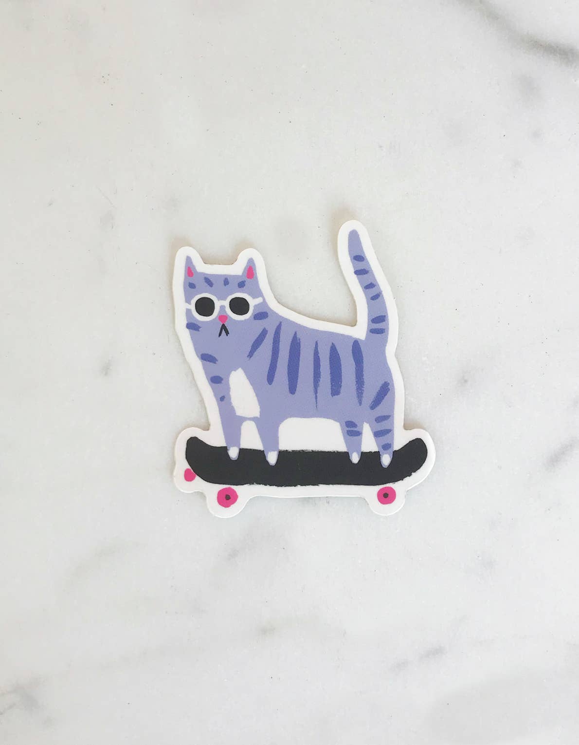 Idlewild Co. - Wholesale Sticker - Skater Cat Die Cut Sticker1