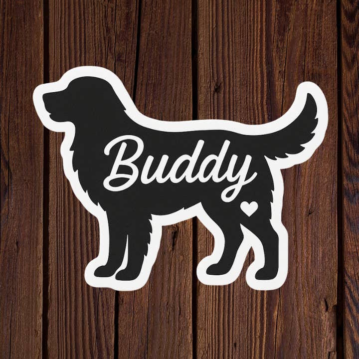 Buddy Dog Sticker for wholesale by Kase Wear