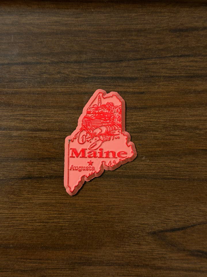 Íman de Borracha Vintage Maine Augusta por atacado de 5801 Print House
