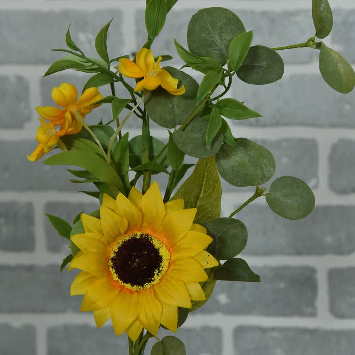Wholesale Home Decor - Wholesale Artificial Flowers - Sunflower Garden 18in Pick