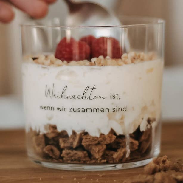 Christmas drinking glass is (VE = 4 pcs) for wholesale by Eulenschnitt