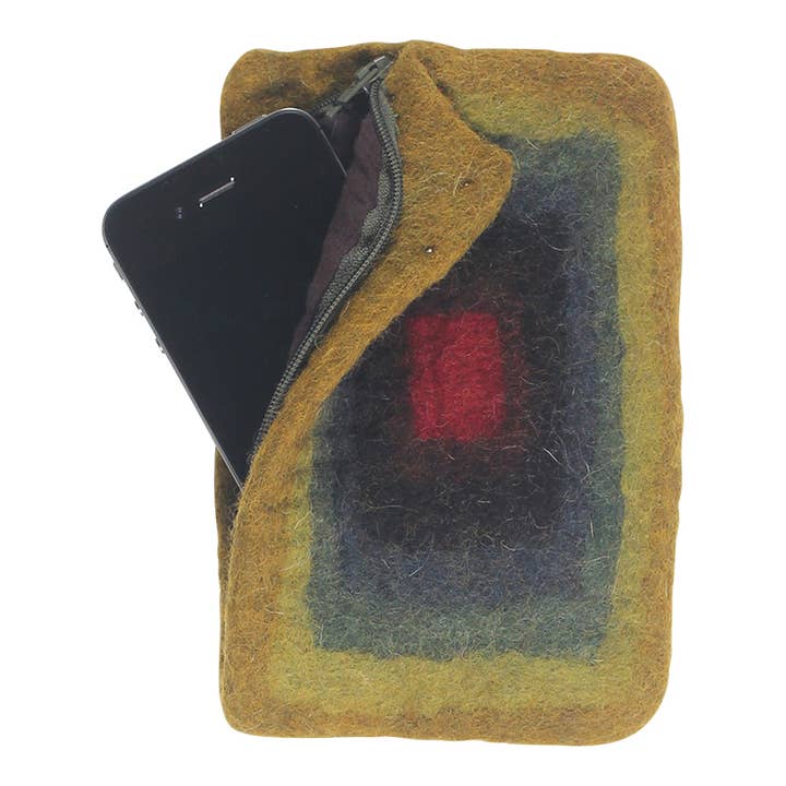Muntzakje met naald, geponst wolvilt, handgemaakt voor wholesale door Erik & Mike