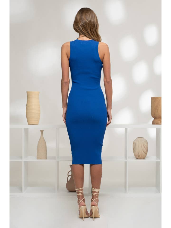 The Workshop Studio – Engroshandel Kjole - Dame – RIBSTRIKKET TANK MIDIKJOLE55