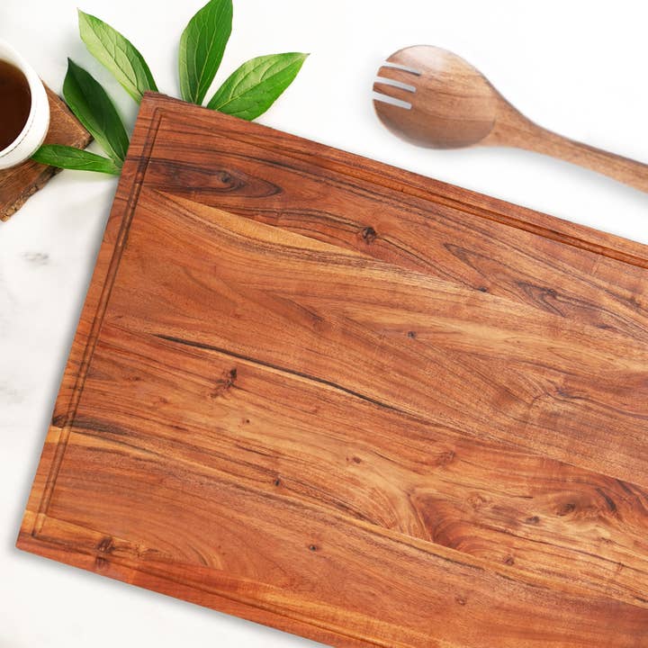 Artisan Wood Reversible Trencher Cutting Chopping Board for wholesale by Heritage Lace