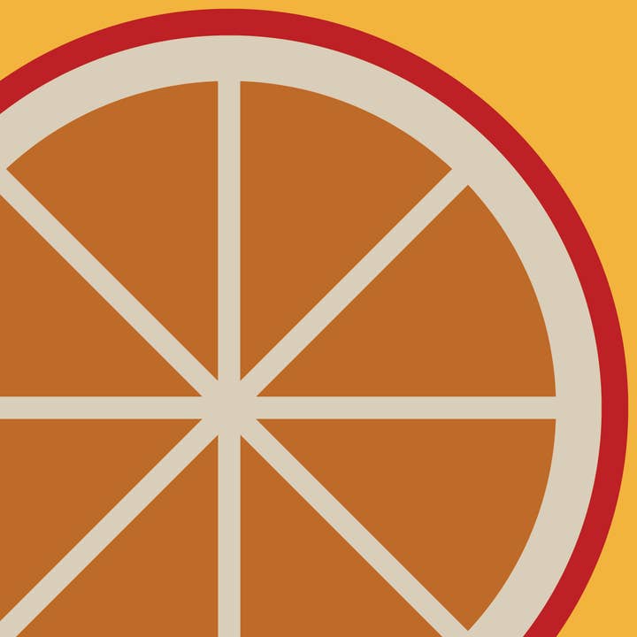 Impresión de Arte Naranja: Decoración de Cocina Moderna de Mediados de Siglo - 10x10" para venta al por mayor de Jenna Smith