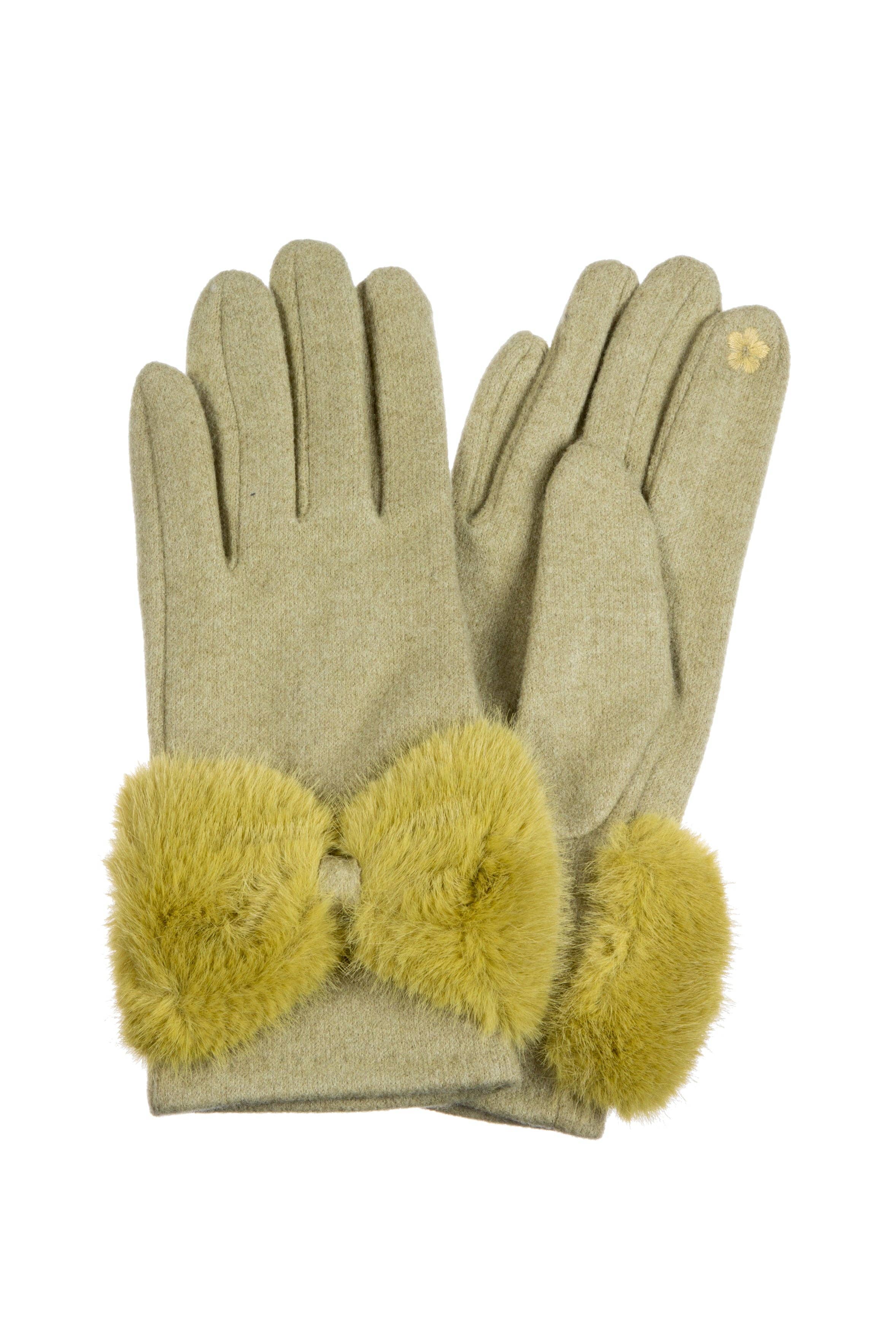 Ole - Venta al por mayor Guantes - Mujer - Guantes de Pantalla Táctil con Lazo de Piel Sintética GL00591