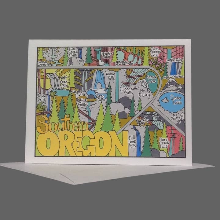 Sydlige Oregon Eventyr Hilsen Kort for engroshandel hos Land Of The Lost Girl