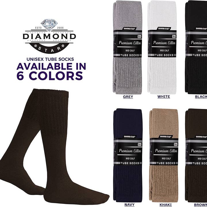 Tube Socks Men Premium Cushion Cotton Over The Calf Athletic Knee High Socks For Men Big & Tall for wholesale by VINCO GROUP