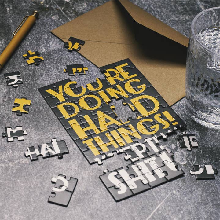 Questionables - Wholesale Everyday Greeting Card - You're Doing Hard Things Puzzle Card