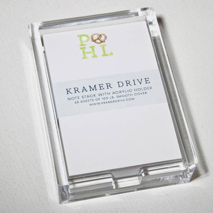 Kramer Drive - Wholesale Stationery/Notecard Set - Philadelphia PHL Pretzel Note Stack0
