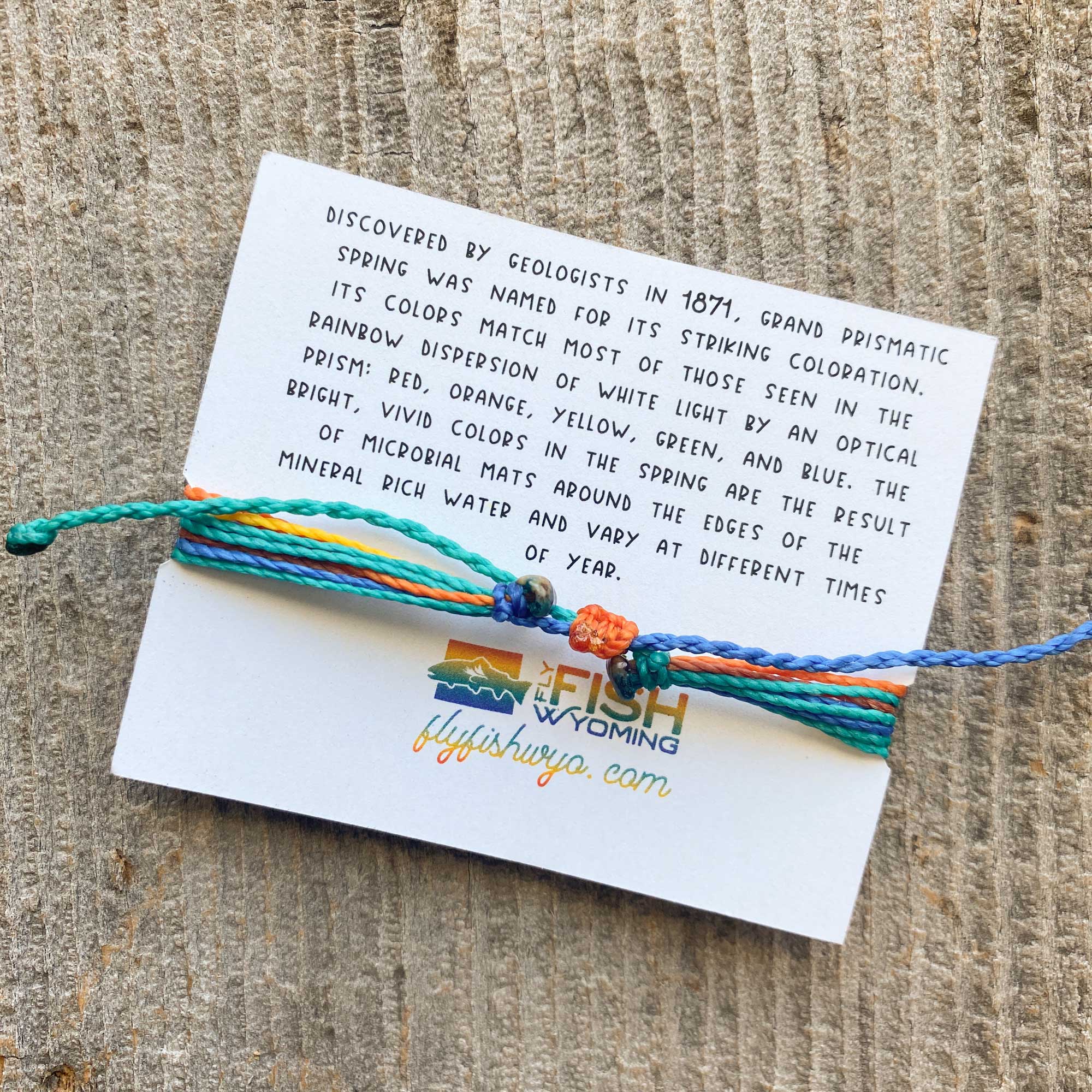Fly Fish Wyoming - Wholesale Charm/Dangle Bracelet - Yellowstone's Grand Prismatic Bracelet2