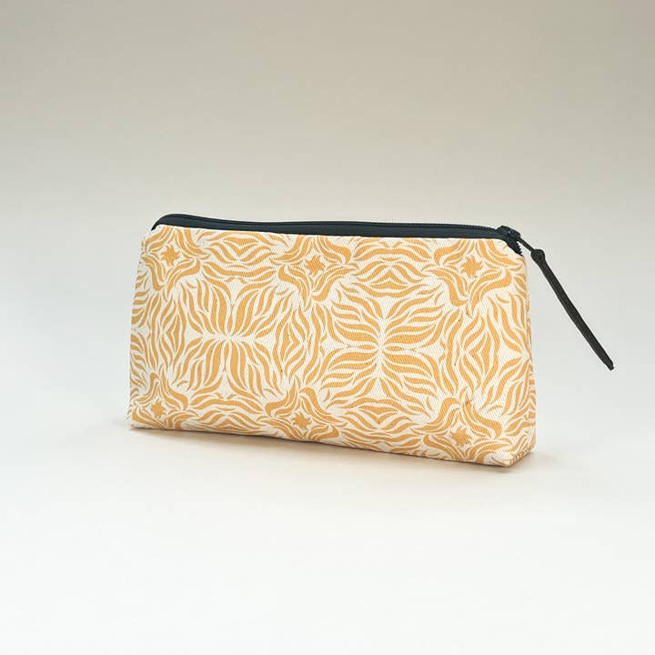 Mustard Swishes Medium Pencil Case for wholesale by Grace Jackson Design