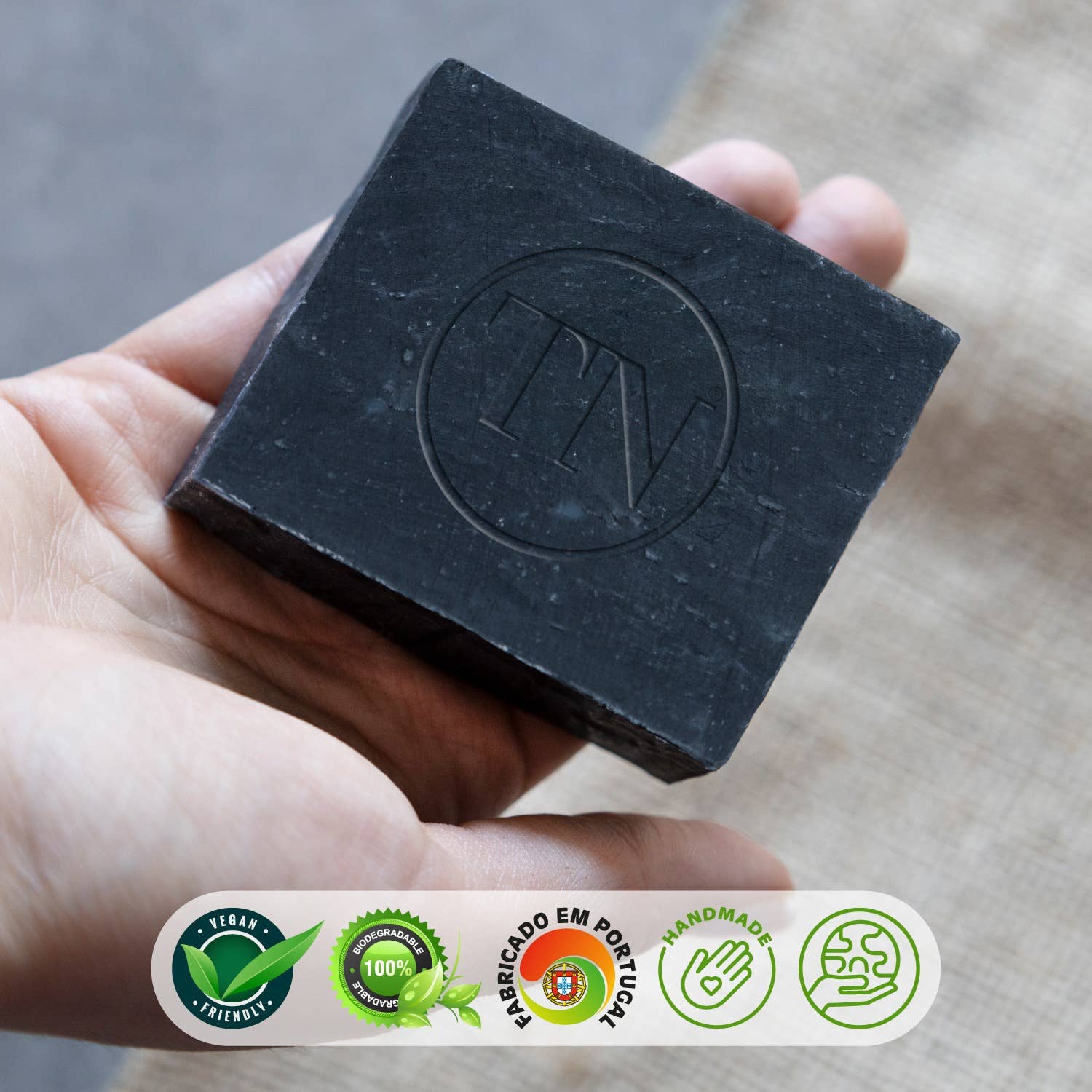 Tradição Natural - Wholesale Bar Soap - Solid Soap Activated Charcoal - handmade - 100 g3