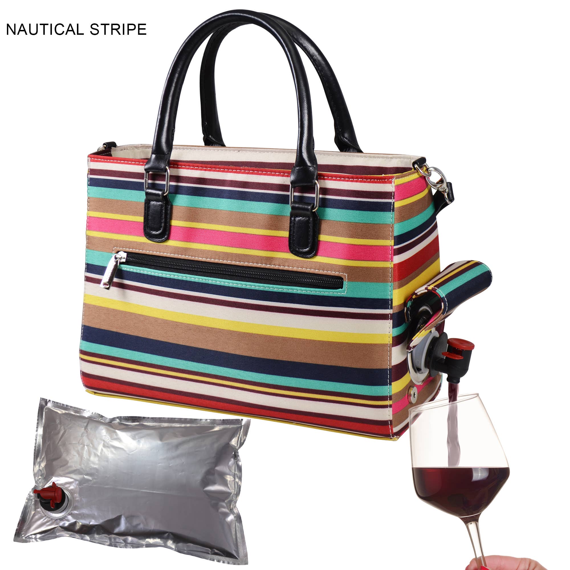 Primeware Inc. - Wholesale Wine Tote - Drink Purse | Insulated Wine Dispenser Classic Design4