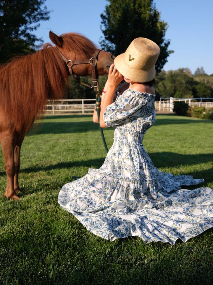 Maison Marigold - Wholesale Dress - Women's - Santorini Maxi Dress Blue/Green 3