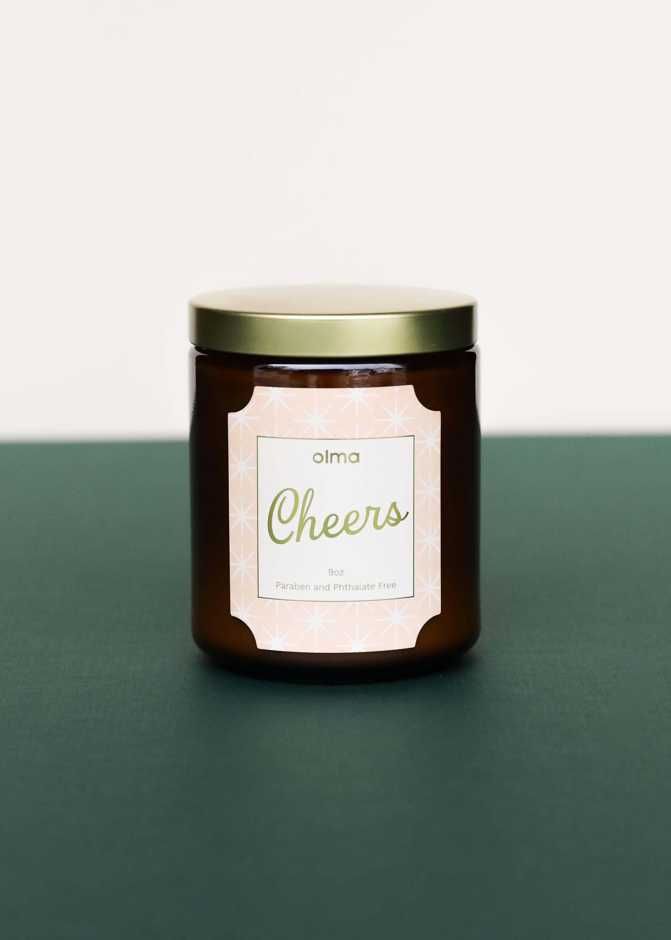 JaxKelly Candles - Wholesale Jar/Filled Candle - Cheers - Holiday Christmas Candle - 9oz Amber2