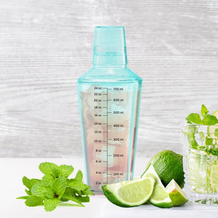 Oggi - Wholesale Cocktail Shaker - Cocktail Shaker, 24oz / 700ml, Aqua6