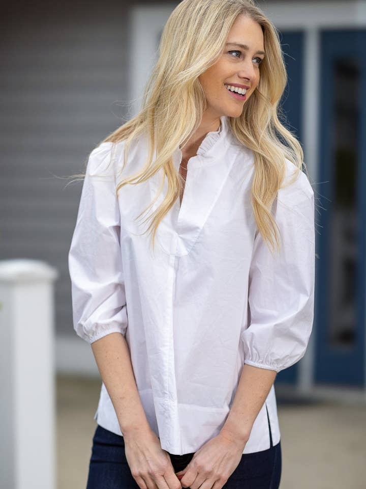 Annalise Popover in bianco per la vendita all'ingrosso da parte di Duffield Lane