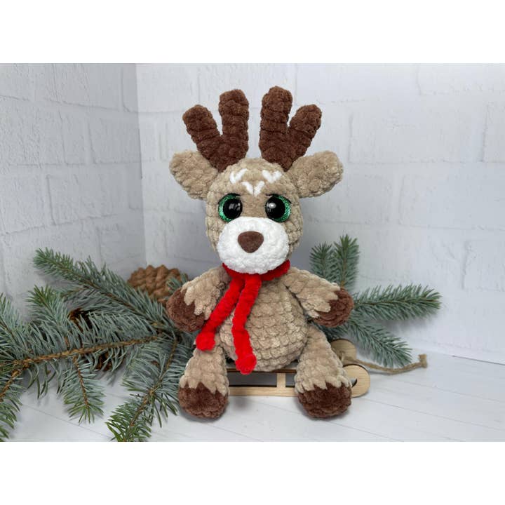 TOMOPOD LLC - Wholesale Stuffed/Plush Toy - Kids & Baby - Crochet Baby Christmas Reindeer, Amigurumi Xmas, Stuffed Toy4