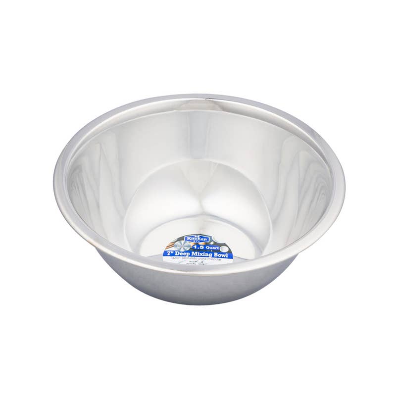 Deluxe Import Trading – wholesale Blandningsskål – Kitchen and Co. Djup blandarskål i rostfritt stål 7 tum