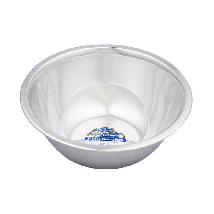 Deluxe Import Trading – wholesale Blandningsskål – Kitchen and Co. Djup blandarskål i rostfritt stål 7 tum0