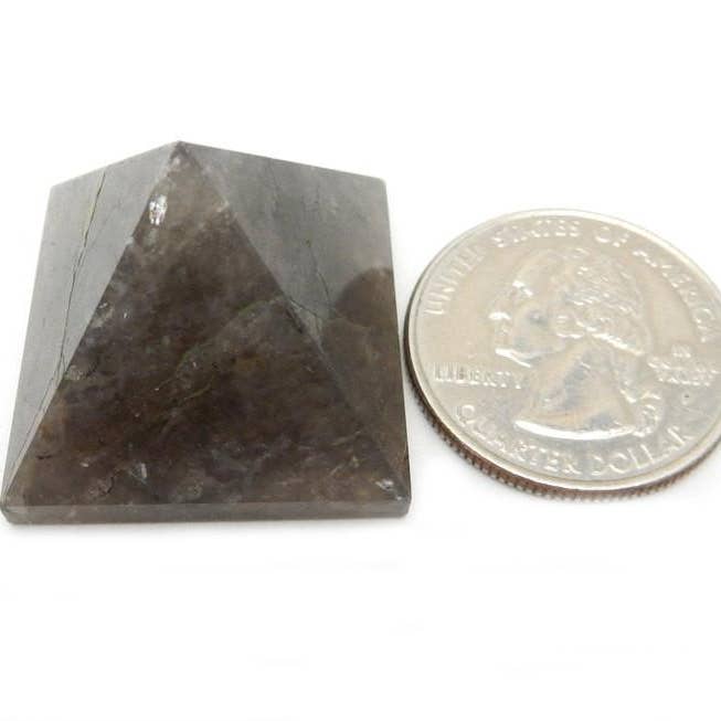 Rock Paradise - Wholesale Spiritual Stone/Crystal - Crystal Smokey Quartz Pyramid (2BROWNSHELF-13)