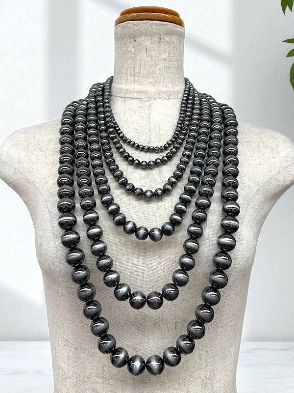 WESTERN LAYERED NAVAJO PEARL NECKLACE for wholesale by Andrea Bijoux