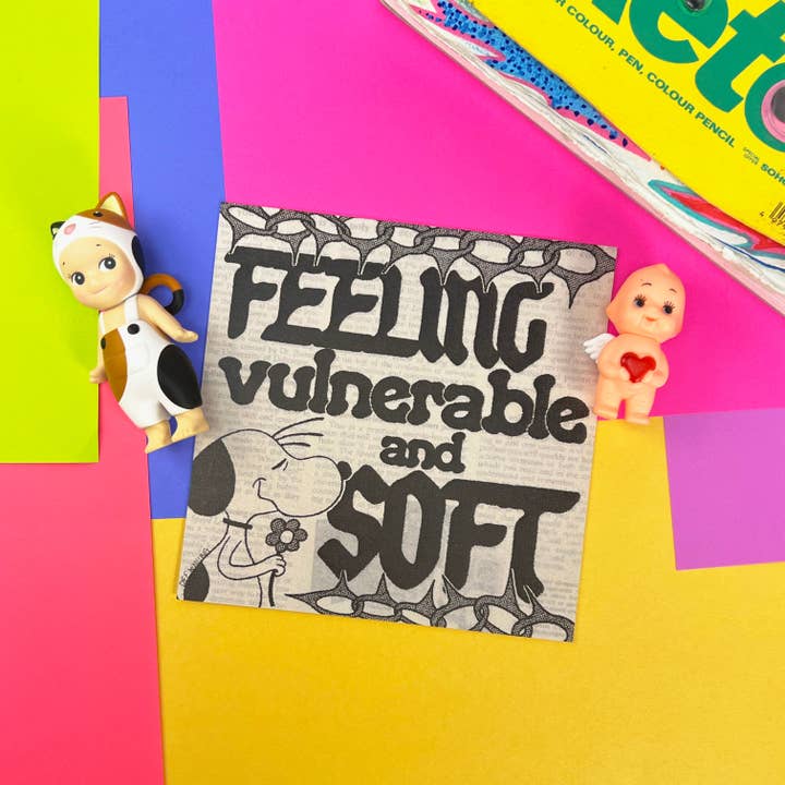 Feeling Vulnerable Art Print for wholesale by Soft Rat Studio