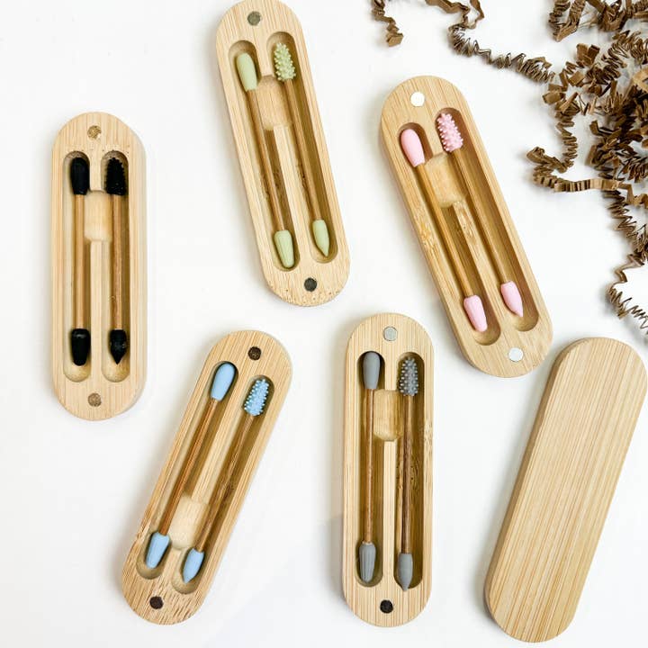 Coton-tiges en bambou et silicone réutilisables – Écologiques pour la vente par Smile Boutiques