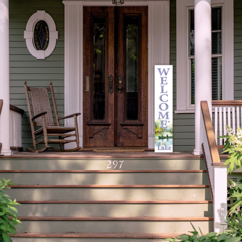 Works of Heart - Wholesale Outdoor Sign - Welcome to the Lake Canoe Porch Board2
