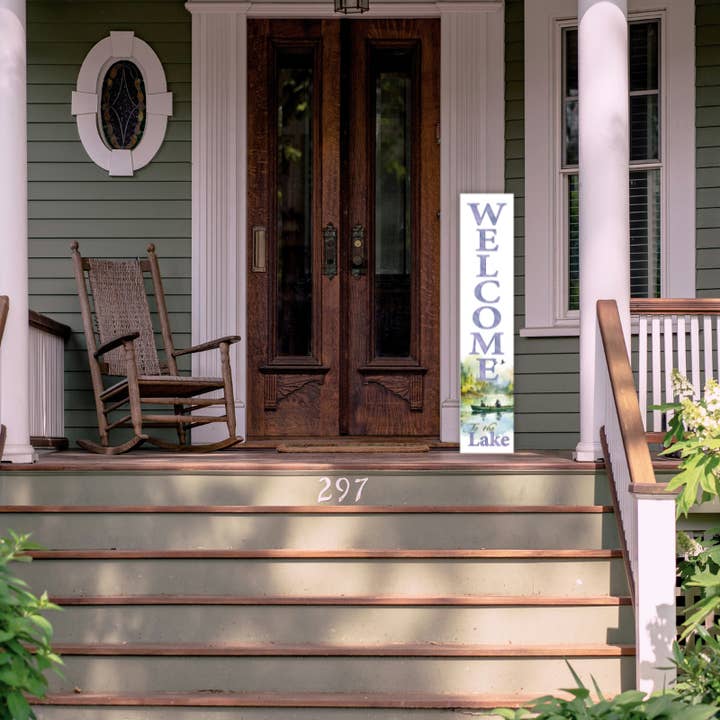 Works of Heart - Wholesale Outdoor Sign - Welcome to the Lake Canoe Porch Board2
