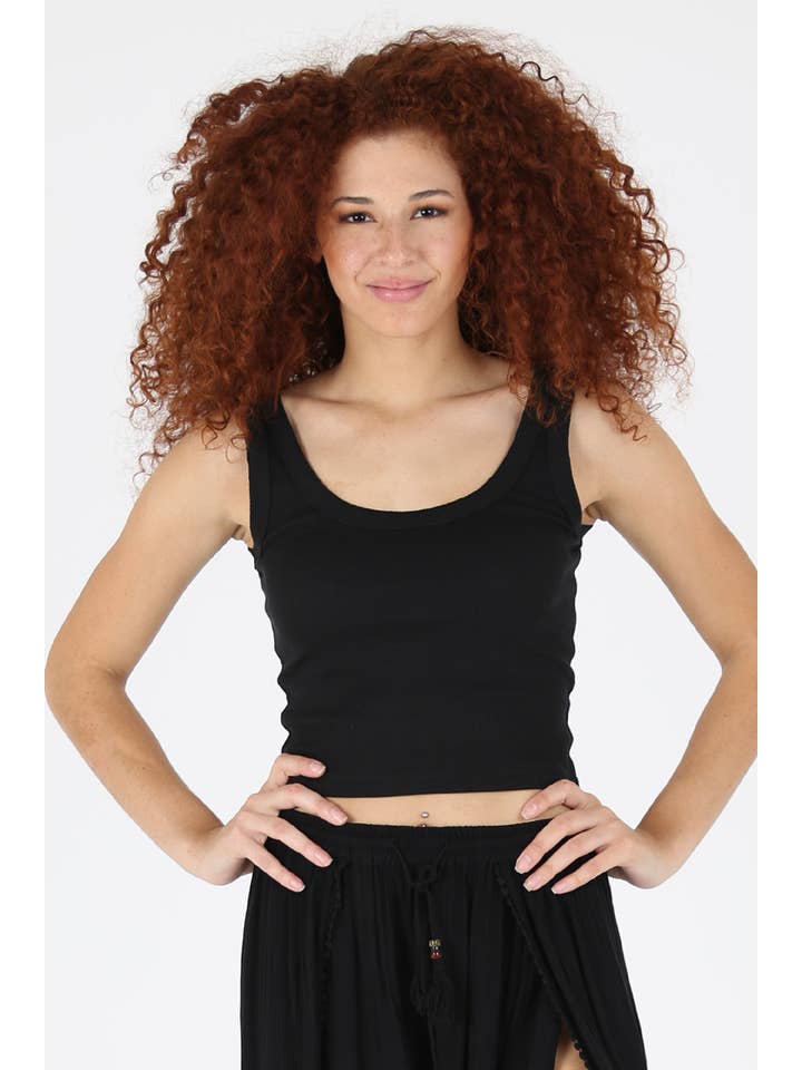 ANGIE - Wholesale Tanktop - Dames - X2CA5-ASIS RIBGEBREIDE TANKTOP MET RONDE HALS