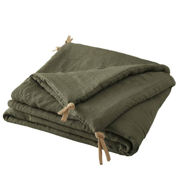 Housse De Rêve - Wholesale Bedding Blanket - End of bed 90x200 cm French Linen Thyme