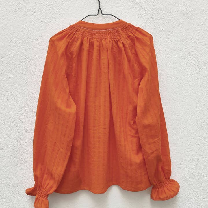 ORANGE VITAMIN BLOUSE for wholesale by Indigo Collection