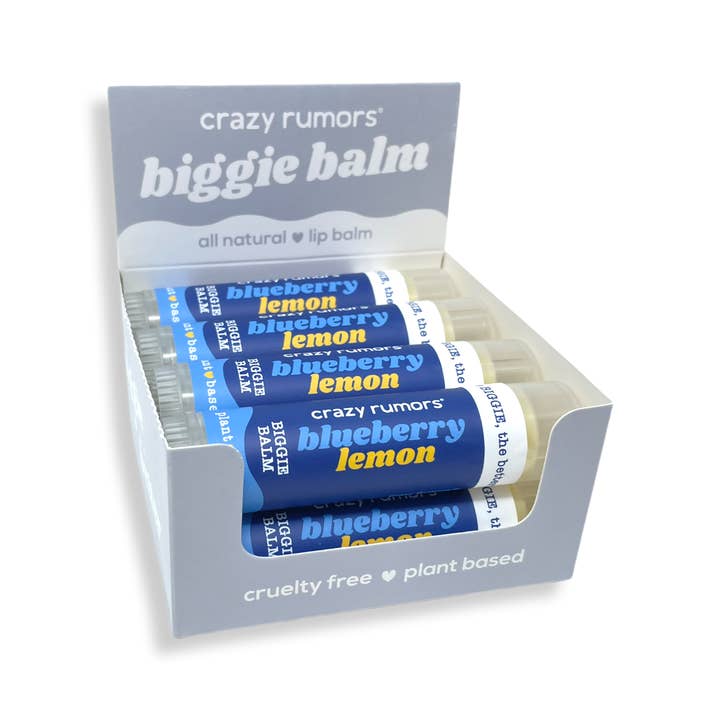 Crazy Rumors - Wholesale Lip Balm - All Natural, Vegan BIGGIE Blueberry Lemon Lip Balm