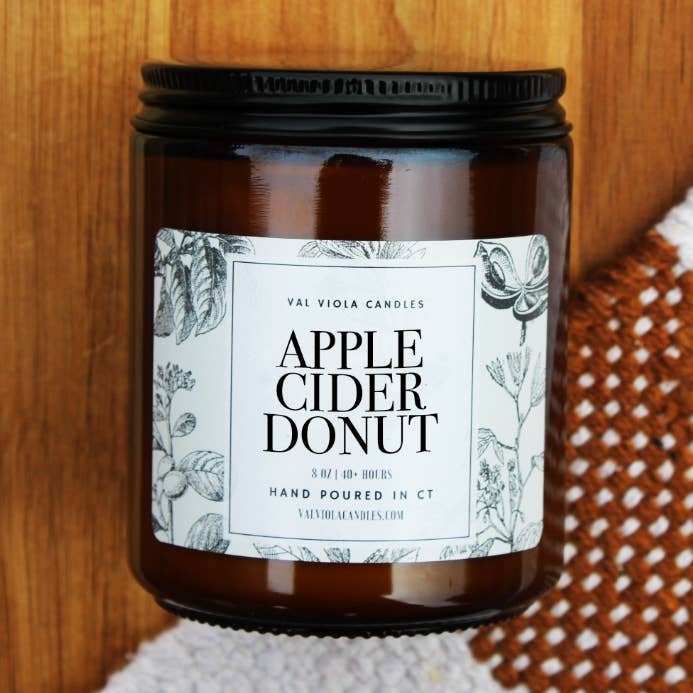 Vela de soja donut de cidra de maçã por atacado de Val Viola Candles
