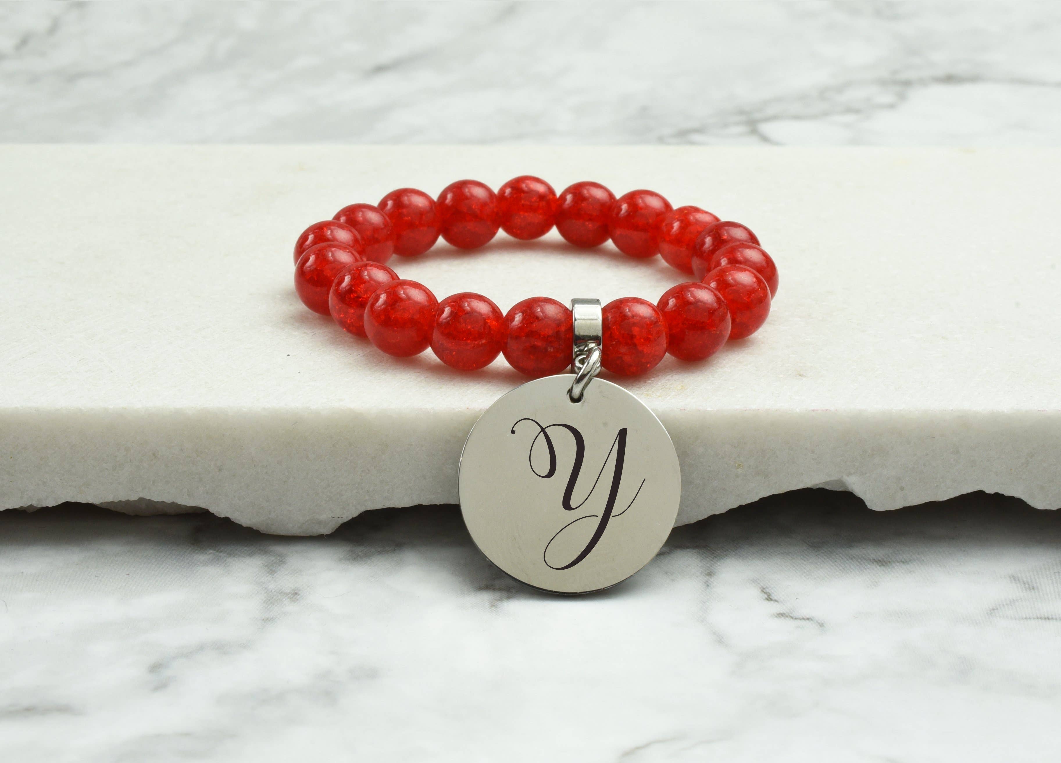 Pink Box - Wholesale Armband met kralen - Mama, Big Sis, Lil Sis Crystal Initial armband door roze doos76