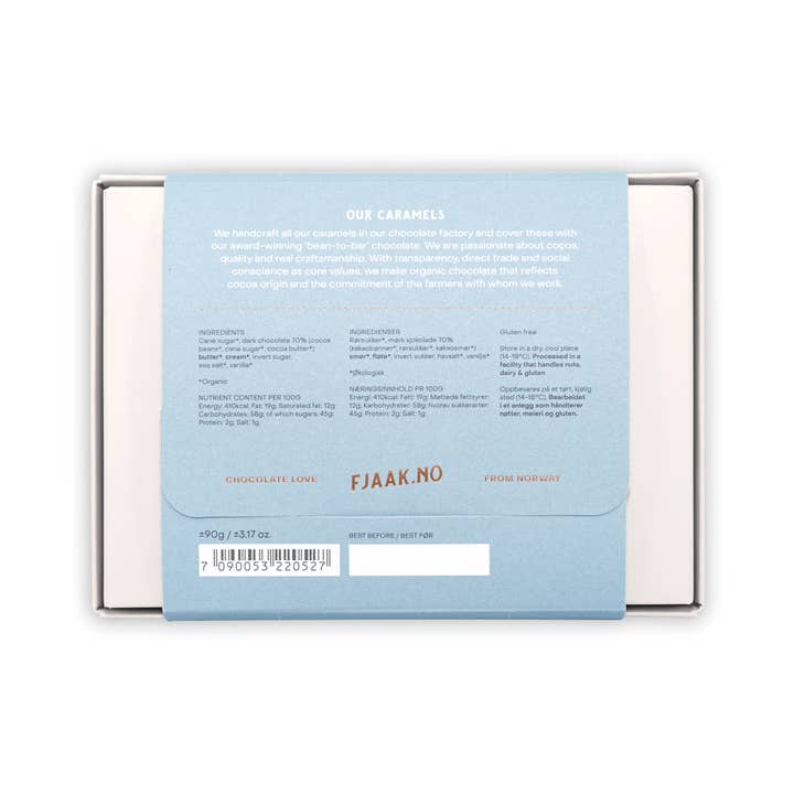 Bar & Cocoa Chocolate - Wholesale Chocolate Box - Fjåk Chocolate Coated Salted Caramels (6 pcs)