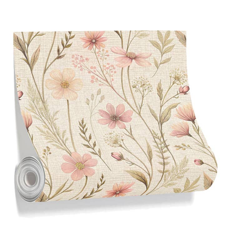 FabricSmiths - Wholesale Wallpaper - Vintage Pressed Florals 8 - Wall Covering - Pre-Pasted PVC Free