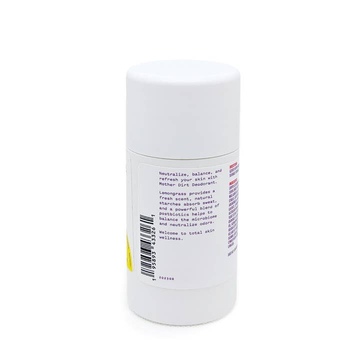 Mother Dirt - Wholesale Deodorant - Unisex - Postbiotic Deodorant with Lemongrass