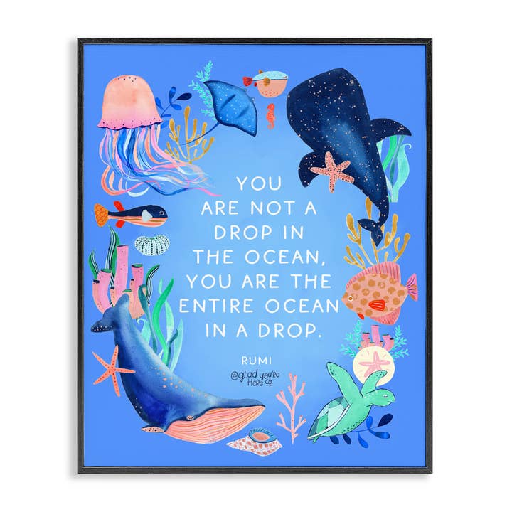 Stupell Industries - Wholesale Wall Sign - Entire Ocean In A Drop - Framed Wall Art