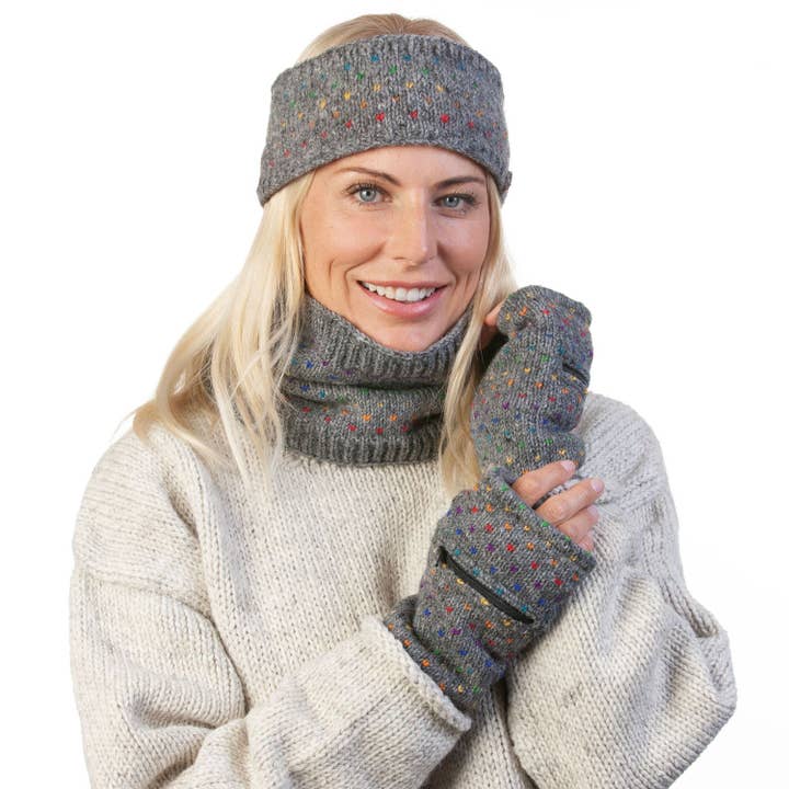 Black Yak Ltd - Wholesale Fashion Headband - Women's - Rainbow Tick Headband - Pure Wool - Fair Trade4