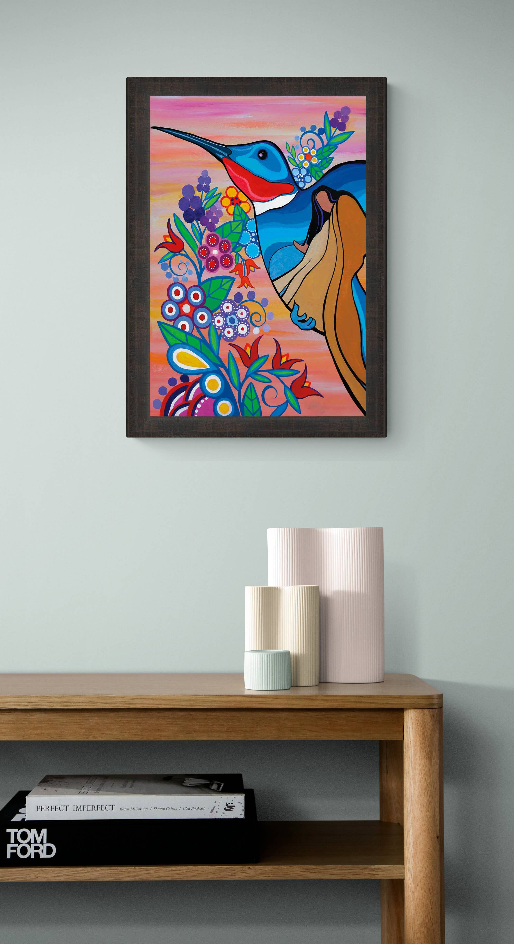 Indigenous Puzzles and Art - Wholesale Art Print - Hummingbirds Art Print by Artist Pam Cailloux1