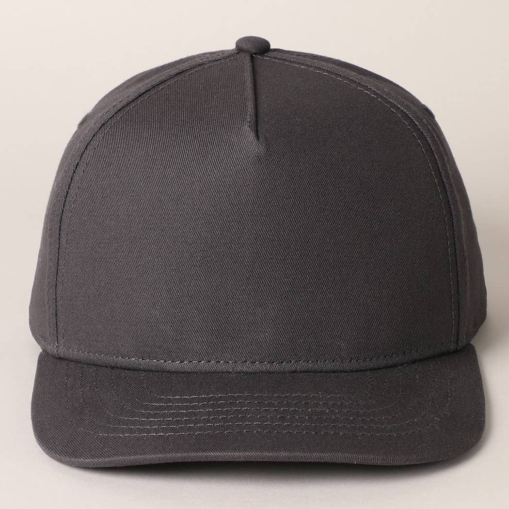Fashion City - Wholesale Baseball Cap - Unisex - Solid Colored Cotton 5 Panel Baseball Cap4