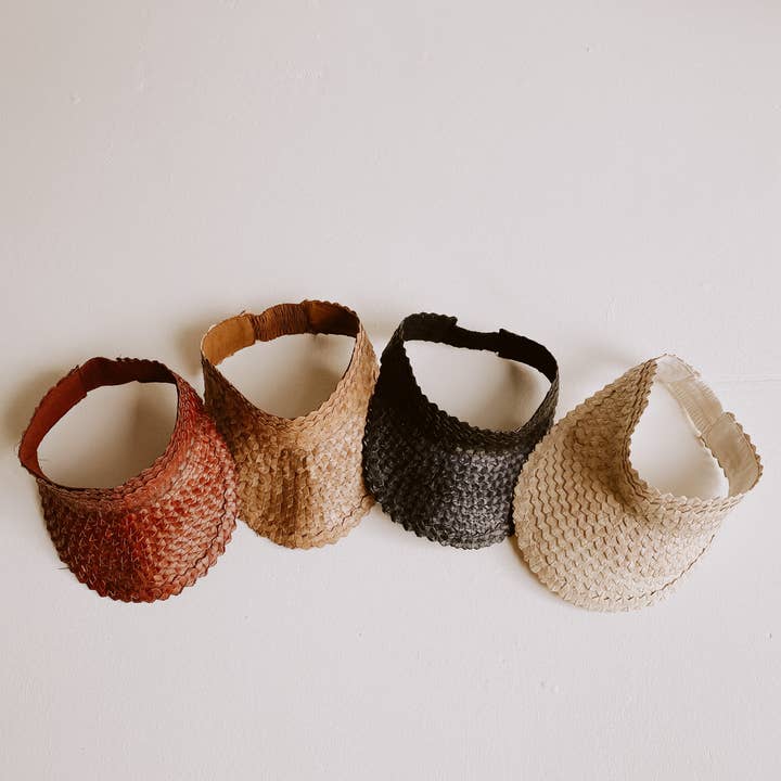 Village Thrive - Wholesale Visor - Women's - Rattan Sun Visor in Black